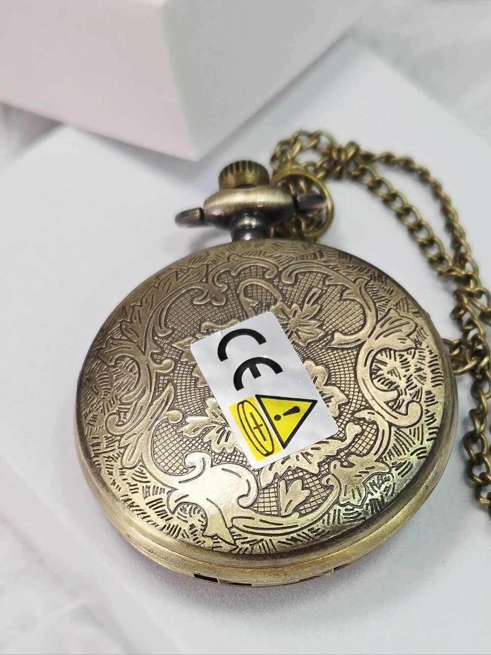 Lucky Chinese Dragon Pocket Watch Necklace Bronze Steampunk Fantasy D&D Gift